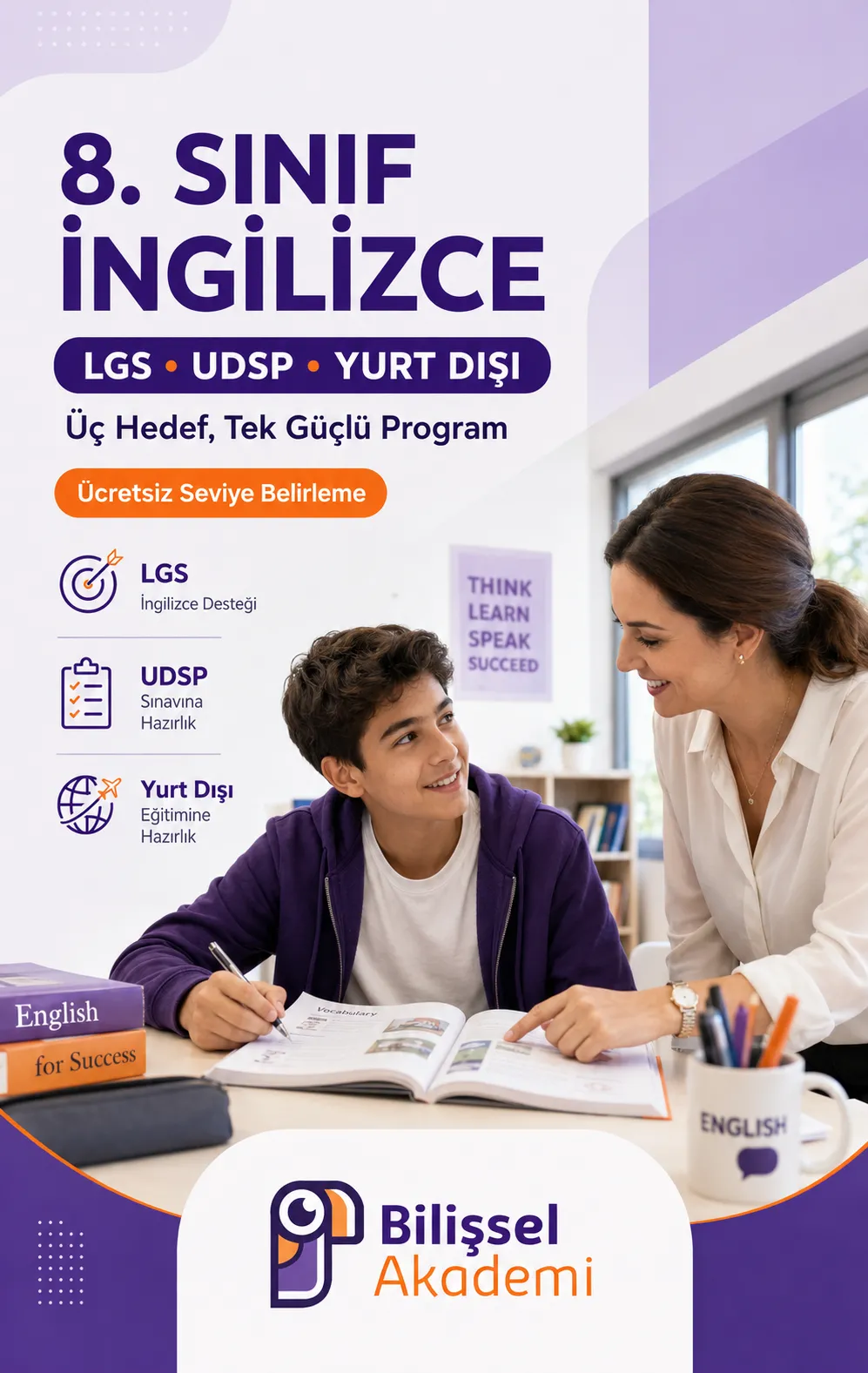 Ankara 8. Sınıf İngilizce Kursu | LGS, UDSP ve Yurt Dışı Hazırlık
