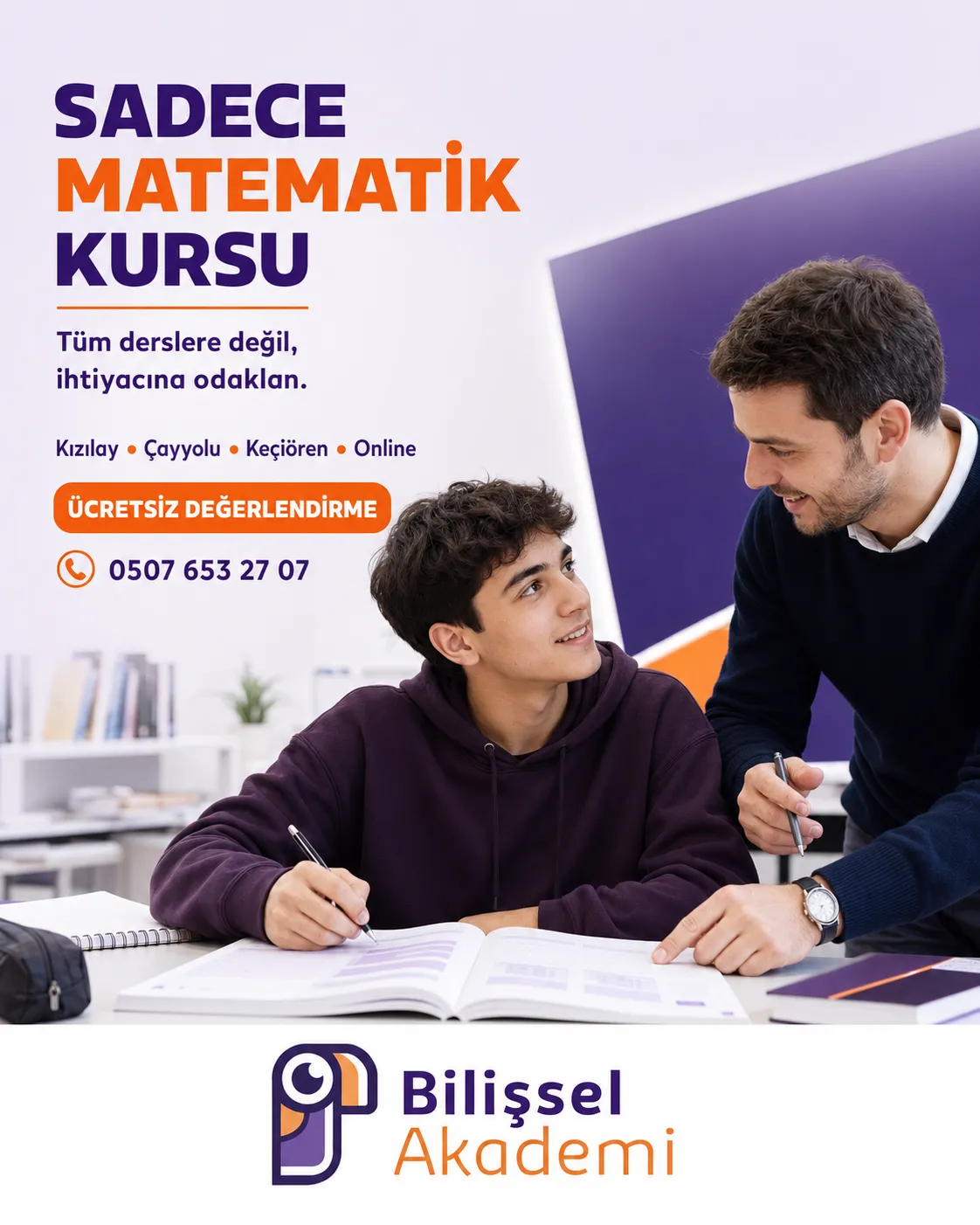 Sadece Matematik Kursu Ankara | Kızılay, Çayyolu, Keçiören ve Online