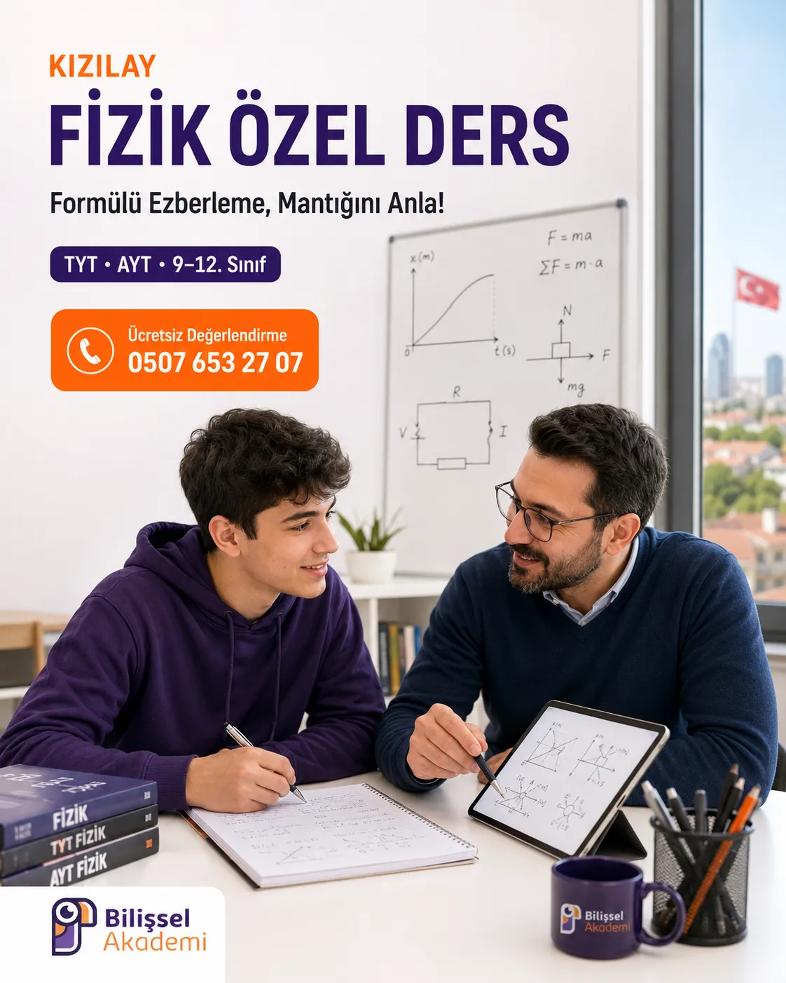 Kızılay Fizik Özel Ders | TYT, AYT ve Lise İçin Bire Bir Eğitim